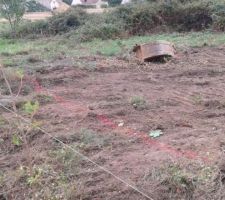 Marquage de l'implantation de notre maison
