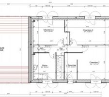 Plan de l'étage pour la demande de permis de construire.