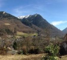 Point de vue du terrain vers le village de Cauterets, avant le debrouisallage