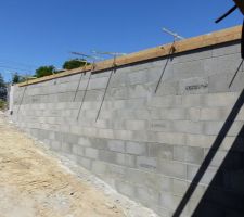 Elevation des murs de la descente du sous-sol