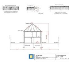 1ère proposition de plan de Maison Sésame correspondant à mes attentes reste juste à rajouter les menuiseries en PVC et dessiner la terrasse