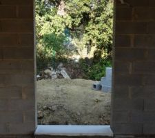 Appuis de porte fenêtre en place