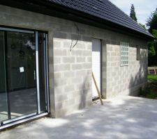 Brique de verre pour salle de bain, suite parentale