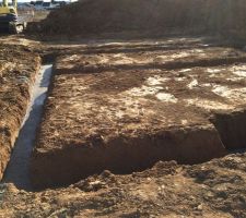 Fouilles en rigole sur une profondeur de 1,20 m