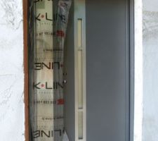 Porte d'entrée Kline modèle Effigie couleur gris sablé RAL 2900