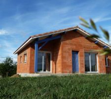 Mise en couleur panne et poutres fa&ccedil;ade sud ral 5023 texwood seigneurie