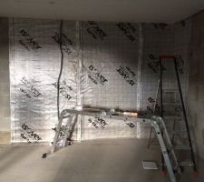 Premier let de membrane d'étanchéité a l'etage