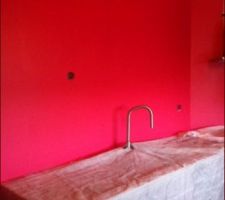 Cuisine apres mon coup de pinceau "rose insolence "