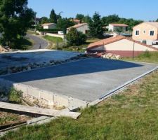 Dalle de la piscine hors sol
