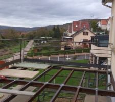 Dernier réglage.... Voici la vue de la terrasse....