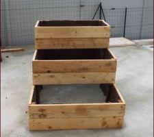 Carré potager sur-mesure H90 cm x L 150 cm x l 100 cm