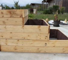 Carré potager sur-mesure H90 cm x L 150 cm x l 100 cm