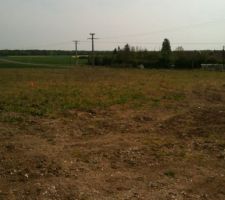 29/04/2010 : nous d&eacute;couvrons par hasard l'implantation de la maison (ici vers l'arri&egrave;re)