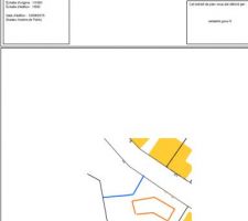 Plan cadastral avec placement approximatif de la maison