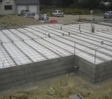 Pose Hourdis polystyr&egrave;ne et poutrelles