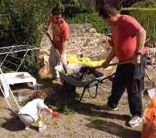 Terrassement pour future pelouse
