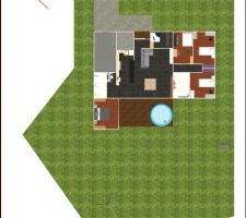 Plan 2D terrain et maison