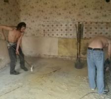 1er week-end de travaux : Démolition dalle béton