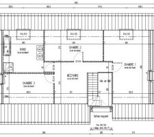 Ci joint notre étage, quelques modifications sont à prévoir
Séparation de la chambre 1 en deux chambres. 
La chambre 3 en dressing