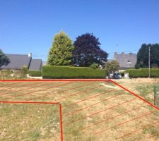 Photo du terrain (avec délimitations)