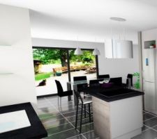 Vue 3D de la cuisine