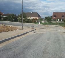 Vue vers le bas de la route