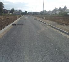 Vue vers le haut de la route