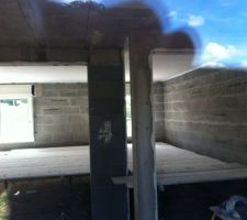 Pose du plâtre au plafond