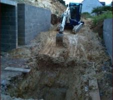 Puisard eau descente sous sol
