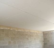Plafond de l'étage posé