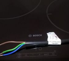 Oups on avait demandé une plaque noire et on a eût une blanche, aucun problème Ixina nous offre le model au dessus dans la journée... Une Bosh... Classe.