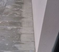 poser les joints au niveau du carrelage et impermeabiliser la terrasse et la facade