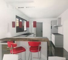 Implantation définitive de la cuisine