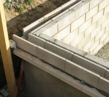 Mur sous-sol (mise en place du chainage)