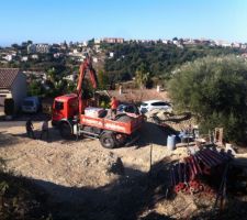 Début de chantier avec l'équipe de Renaud