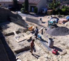 Début de chantier avec l'équipe de Renaud