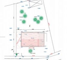 Implantation de la maison sur le terrain