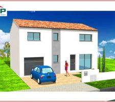La fenêtre sur le garage verra 2m40 pour la symétrie avec la porte du garage qui aussi 2m40.