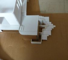 Maquette de la mini-terrasse et escalier sur pignon