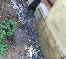 19/09/15 : nettoyage terrain et drainage du VS