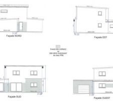 Vues des façades de la maison