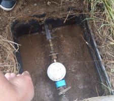 Pose du compteur d'eau le 31/08/2015