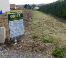 Le panneaux de permis de construire