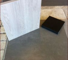 Square Graphite  bois chêne cendré Mobalpa  granit noir zimbabwe