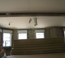Plafond cuisine, poutre, séjour