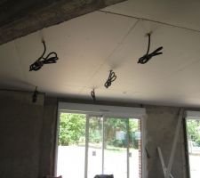 Plafond séjour vue de l'entrée