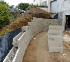 Mur de la rampe du sous-sol avec Delta MS