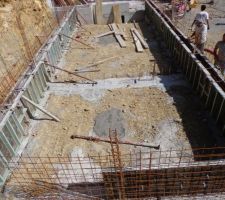 Ferraillage du vide sanitaire coté chambres