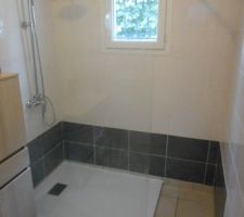 Viré la baignoire - petite douche à l'italienne - ont fait attention à nos vieux os !!