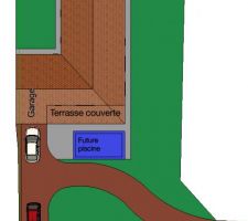 Esquisse de l'implantation du chemin d'accès définitif